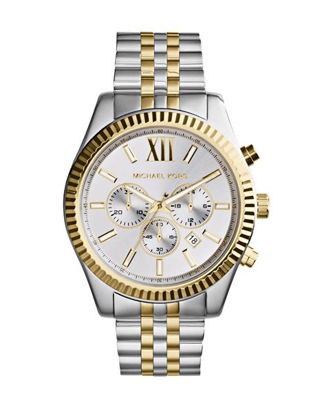 michael kors womens lexington watch two tone|oversized lexington two tone watch.